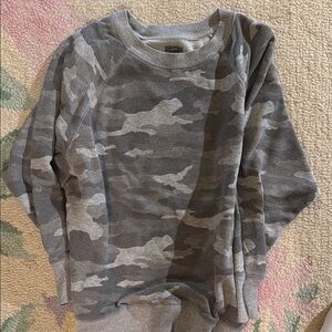 Aerie Gray Camo Long Sleeve Tee